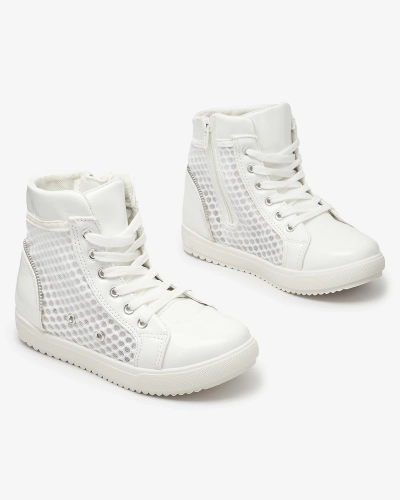 Fehér lány magas szárú tornacipő Borris- Footwear
