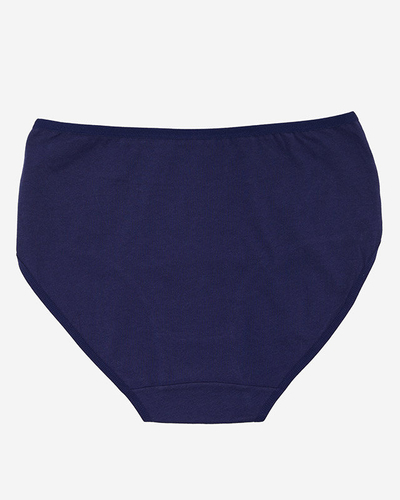 Tengerészkék pamut női bugyi mintával PLUS SIZE - Fehérnemű
