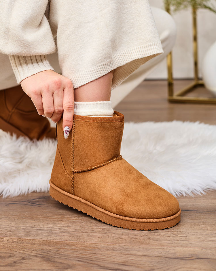 Royalfashion Boots a'la női hócsizma camel színben Regodo