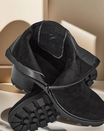 Royalfashion Eko-szövet női bokacsizma oszlopon Weggis