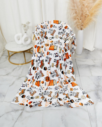 Royalfashion Halloween fehér takaró ágytakaró 160x200