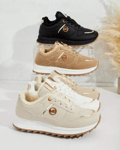 Royalfashion Melegített női tornacipő szőrmével Boris