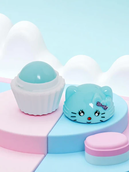 Gyermek ajakbalzsam cicával egy cupcake-ben – hidratál és regenerál