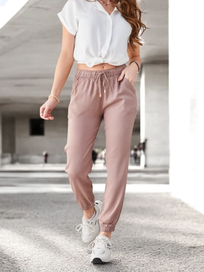 Pantaloni in Eleganza Lyocell Barna