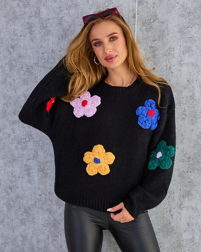 Royalfashion női virágos pulóver