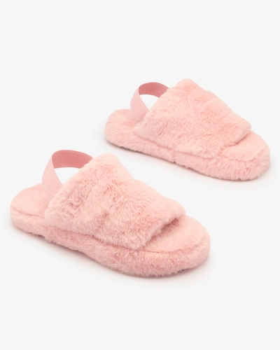 Royalfashion Rózsaszín női szőrme papucs Nabres