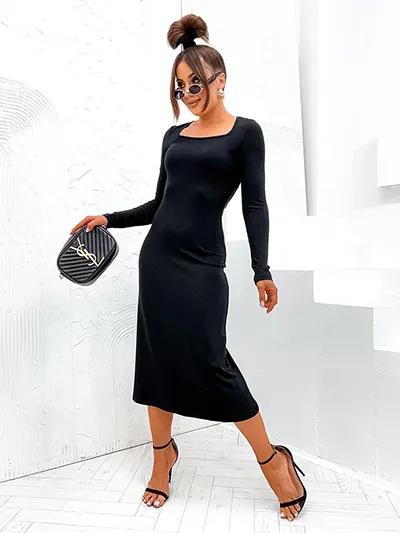 Royalfashion Női hosszú anyagból készült ruha