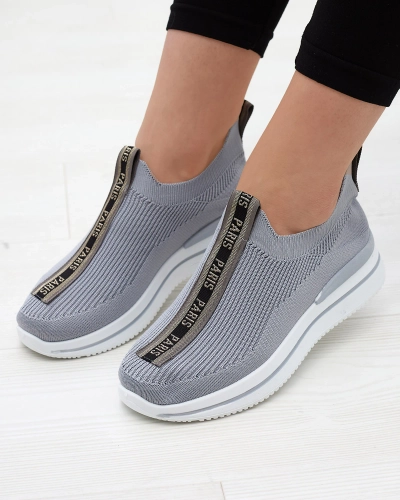 Női sportcipő szürke betűs felirattal Cerppa- Footwear