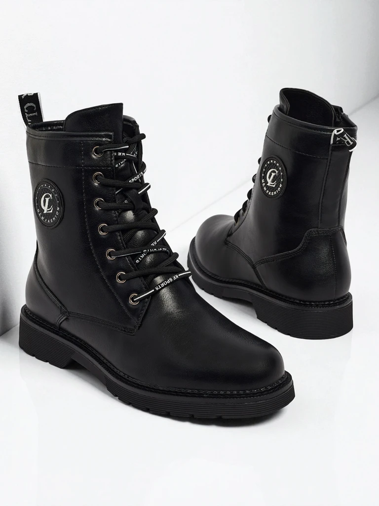 Tavira női fűzős öko bőr bokacsizma