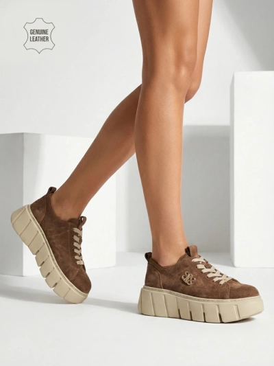 Renos sportos női sneakerek természetes bőrből