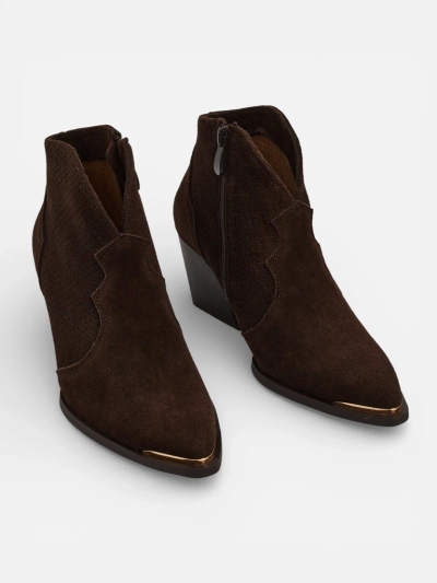 Nilof természetes bőr női cowboy csizmák