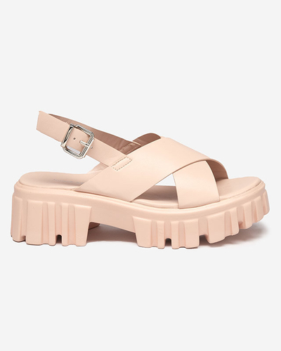 OUTLET Világos rózsaszín női szandál masszív Otida talpon - Lábbeli