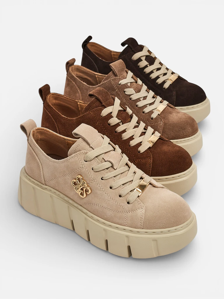 Renos sportos női sneakerek természetes bőrből