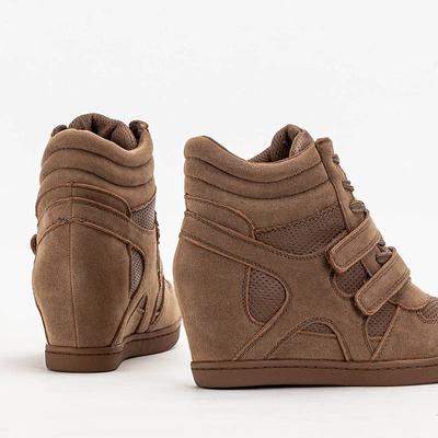 Lányok barna tornacipő beltéri éken Janomi- Shoes