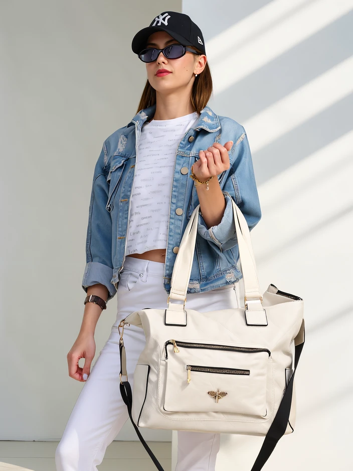 Royalfashion női táska öko-bőrből, elülső zsebbel