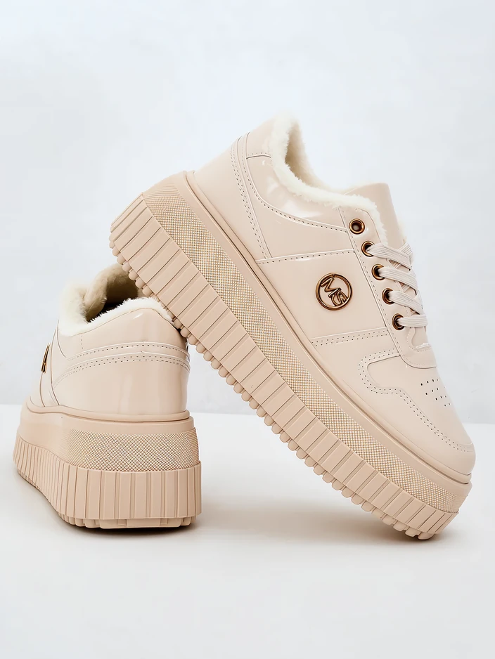 Royalfashion Melegített női tornacipő szőrmével Rozit