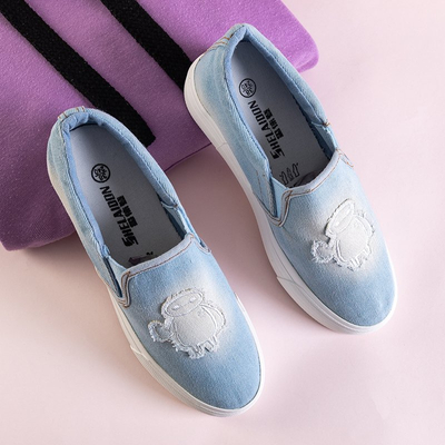 Kék női tornacipő a Boatik platformon - lábbeli