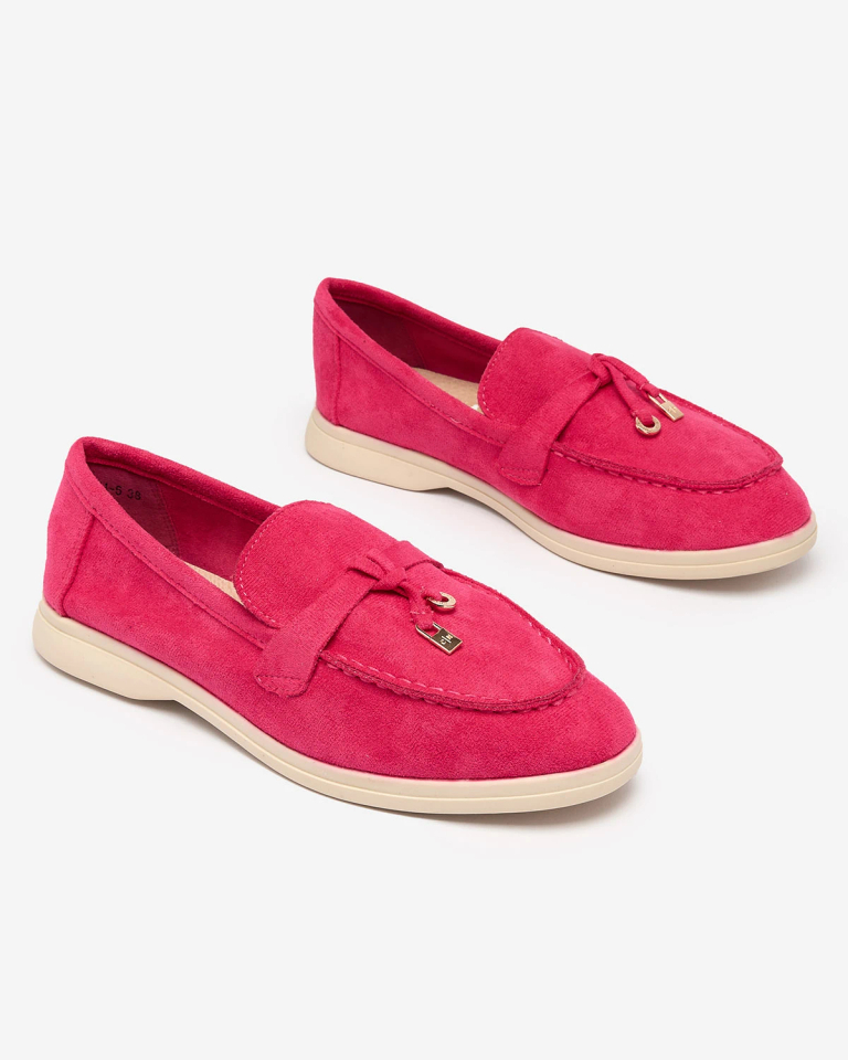 Royalfashion Fuchsia női mokaszinok finom díszítéssel Classic Lux