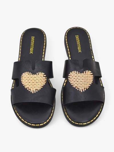 Royalfashion Női papucs szívvel Arany szív