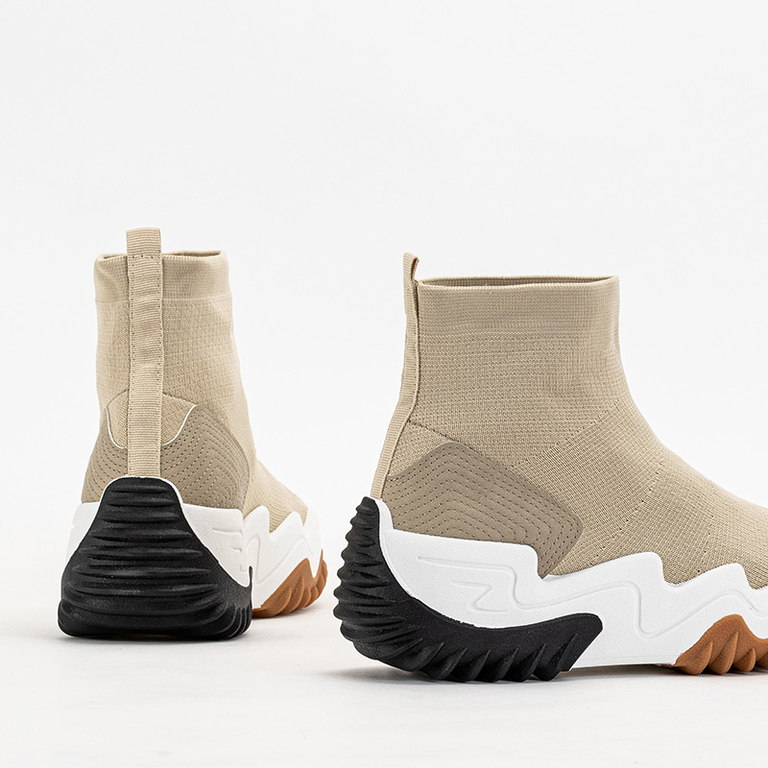 Bézs Női Tenera Platform magas tornacipő - Lábbeli