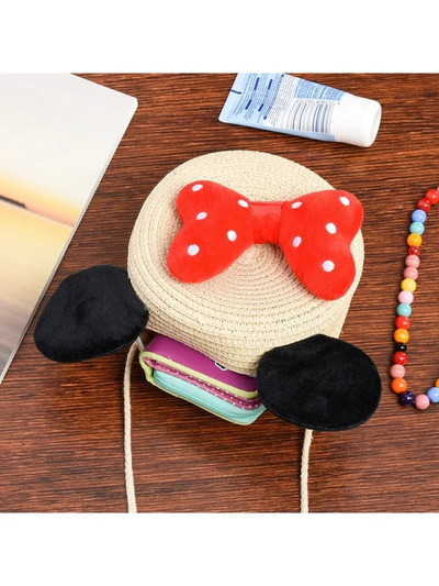 Royalfashion Kisgyermekek szalmatáskája Minnie Szalma
