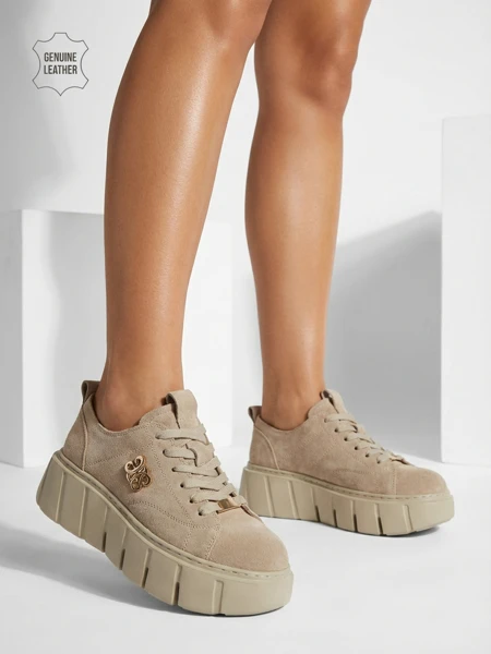 Renos sportos női sneakerek természetes bőrből