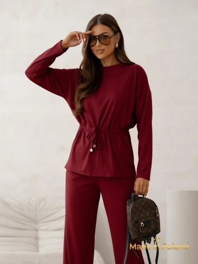 Royalfashion Pamut női szett, pulóver stílusú, bordázott