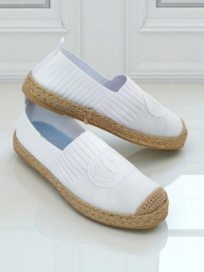 Calista Biancha női espadrilles – fehér, lapos, öko velúrból, olasz stílus