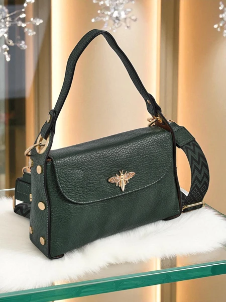 Aurelia Verde – női öko bőr táska díszítéssel