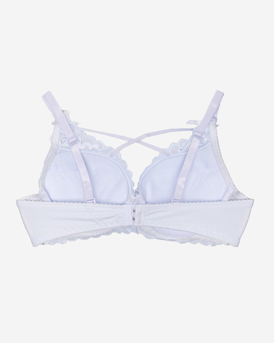 Női melltartó csipkével, fehér - Fehérnemű