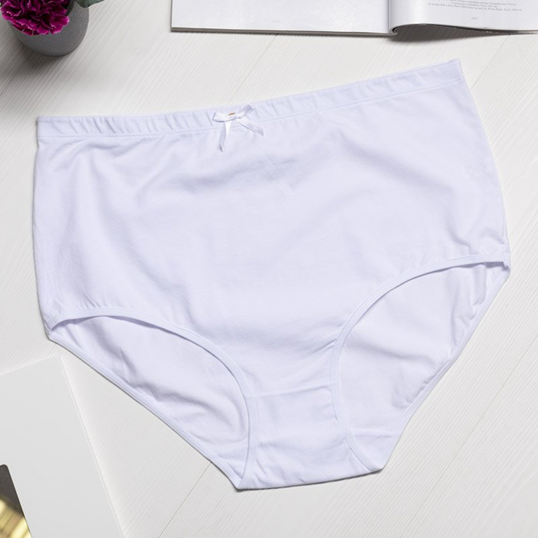 Női fehér pamut bugyi PLUS SIZE - Fehérnemű