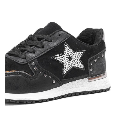 Czarne buty sportowe z gwiazdką Emiliana - Obuwie