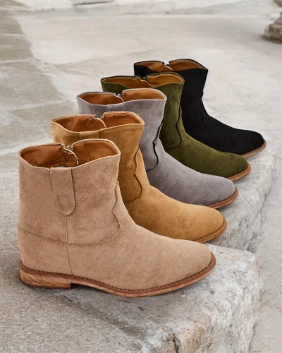 Royalfashion Barna bokacsizma cowboy stílusban fedett cunamackóval Patorias