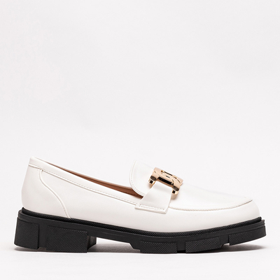 Női fehér cipő lánccal Semla - Lábbeli