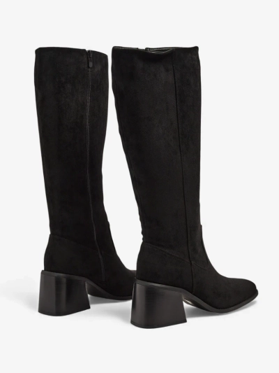 Női Ernala eco-velúr csizma vastag sarokkal