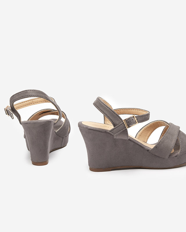 OUTLET Szürke női ékszandál Deklis - Lábbeli