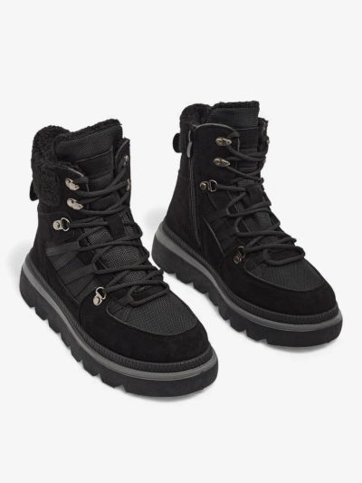 Aurora Női Bokacsizma Fekete Bőr Elegáns Őszre