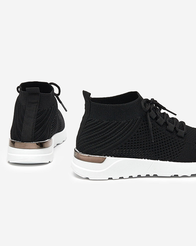 Nero Elegante Sportos Sneakers Nőknek