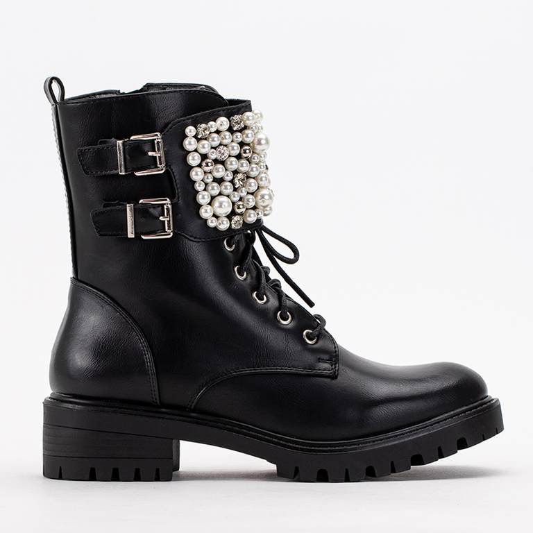 Fekete Mais Pearl Workery csizma - Cipő