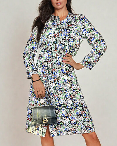 Royalfashion Női midi mintás ruha