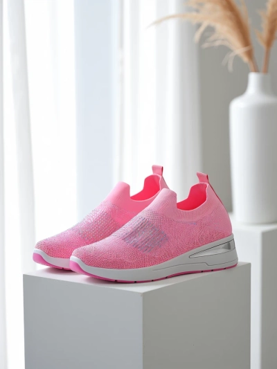 Royalfashion Slip-on női wedge sportcipő strasszkövekkel Qelavise