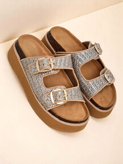 Royalfashion Női Nora fonott platform papucs