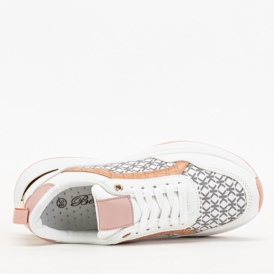 Rózsaszín és fehér női sportcipő Weniso tornacipő - Lábbeli