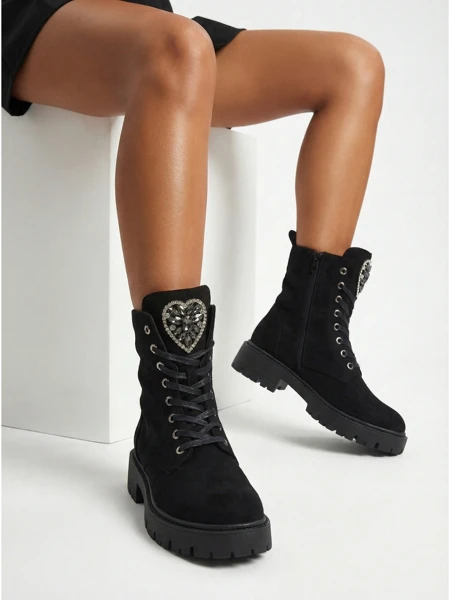 Női Euni öko velúr bokacsizma