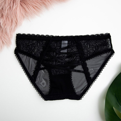 Női fekete csipke rövidnadrág - fehérnemű