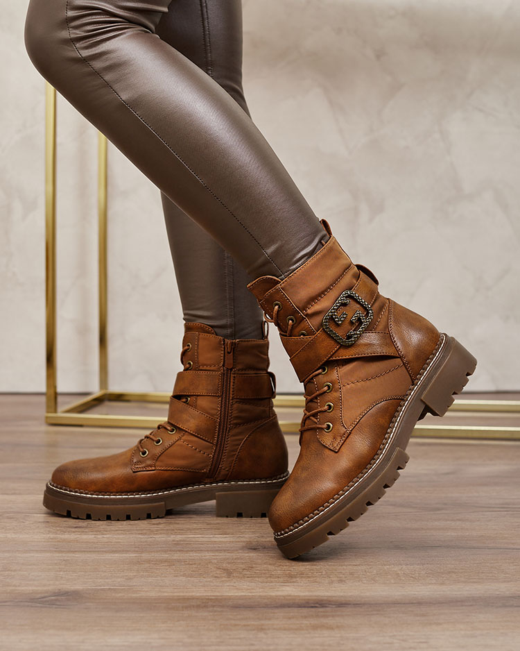 Royalfashion Női bagger csizma barna színben Muasers