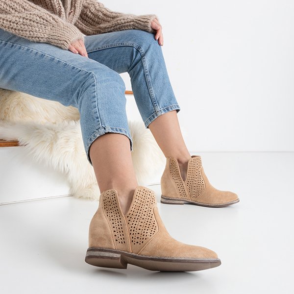 Barna csizma beltéri ékön a'la cowboy csizma Besiks- Cipő