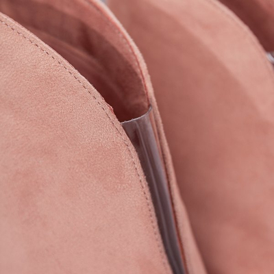 Różowe botki z wycięciem z przodu na wyższej szpilce Musa Blush - Obuwie