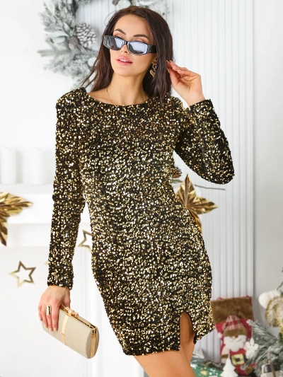 Royalfashion Női mini ruha flitterekkel
