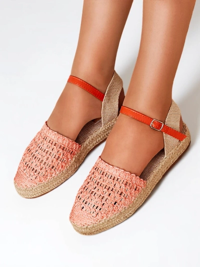 Narancssárga női espadrilles áttört Triumf - Lábbeli